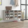 vidaXL Shoe Cabinet Set of 2 Concrete Grey Engineered Wood 19.7 in