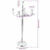 vidaXL Candle Holder Silver 12.60 x 12.60 x 31.30 in Aluminium