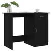 vidaXL Desk Black Engineered wood Compact Desk Rectangular Modern