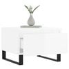 vidaXL Coffee Table Set of 2 High Gloss White Engineered Wood, Metal