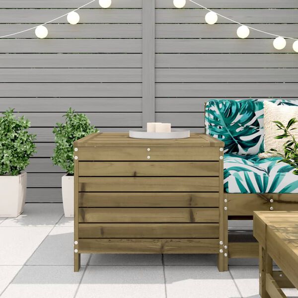 vidaXL Garden Footstool Natural wood Treated pinewood Standard Modular