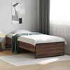 vidaXL Bed Frame Brown Oak Engineered wood Twin Durable Bed Frame