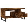 vidaXL Coffee Table Smoked Oak Engineered Wood Medium Coffee Table
