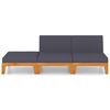 vidaXL Garden Lounge Set Dark grey Solid acacia wood, polyester