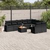 vidaXL Garden Sofa Set Black