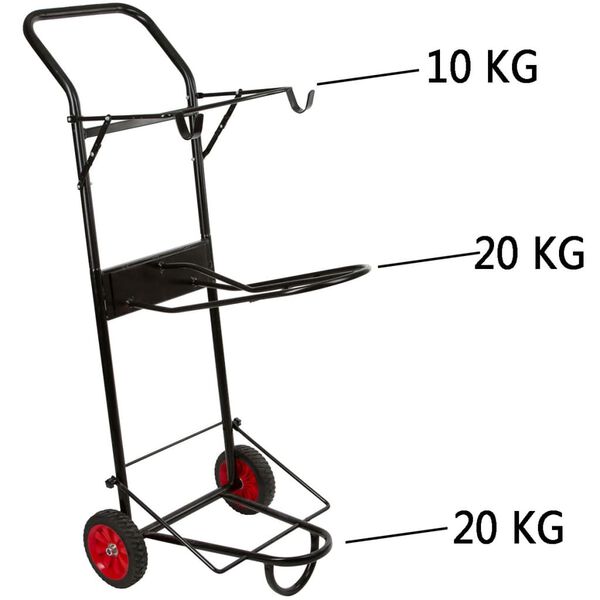 Kerbl Saddle Trolley Black Powder-Coated Metal Large Portable
