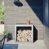 vidaXL Firewood Rack 23.6x15.7x23.6" Galvanised Steel