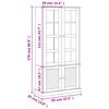 vidaXL Glass Display Cabinet Grey