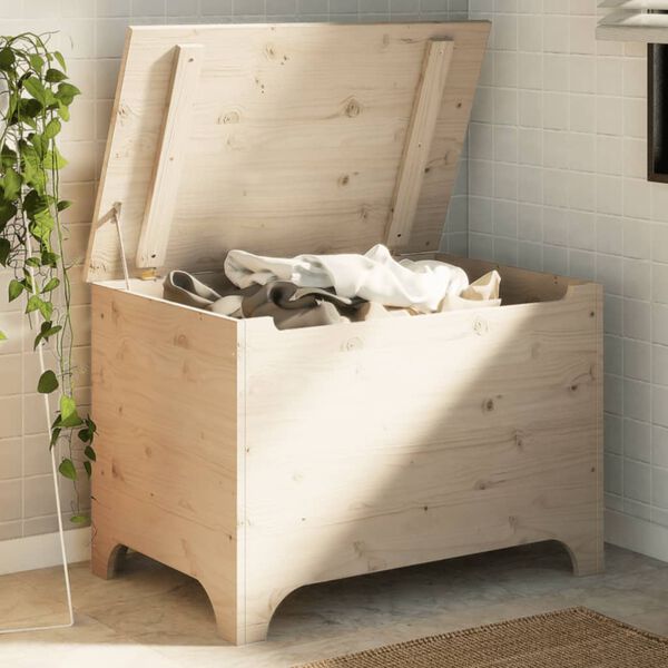vidaXL Storage Box Natural Pine Solid pine wood (untreated)