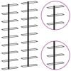 vidaXL Wall-mounted Wine Racks for 18 Bottles 2 pcs Black Iron