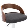 vidaXL Bar Chair Set of 2 Dark grey and dark brown