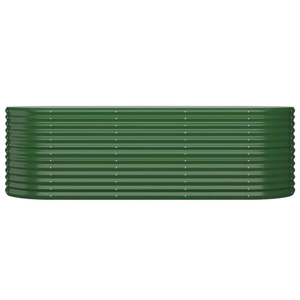 vidaXL Garden Raised Bed Green Powder-coated steel Extra Large Tough