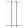 vidaXL 3-Panel Room Divider White 47.2"x78.7" Fabric
