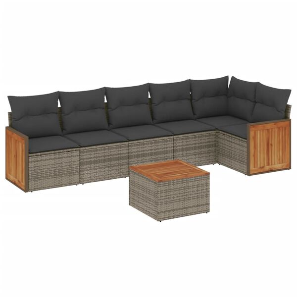 vidaXL Garden Sofa Set Grey
