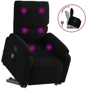 vidaXL Stand Up Massage Recliner Chair Black