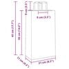 vidaXL Paper Bags 250 pcs with Handles Brown 21x11x36 cm
