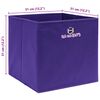 vidaXL Storage Box Set of 10 Purple Non-woven fabric (100% polyester)