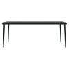 vidaXL Dining Set Black Powder-coated steel Large UV-resistant materials