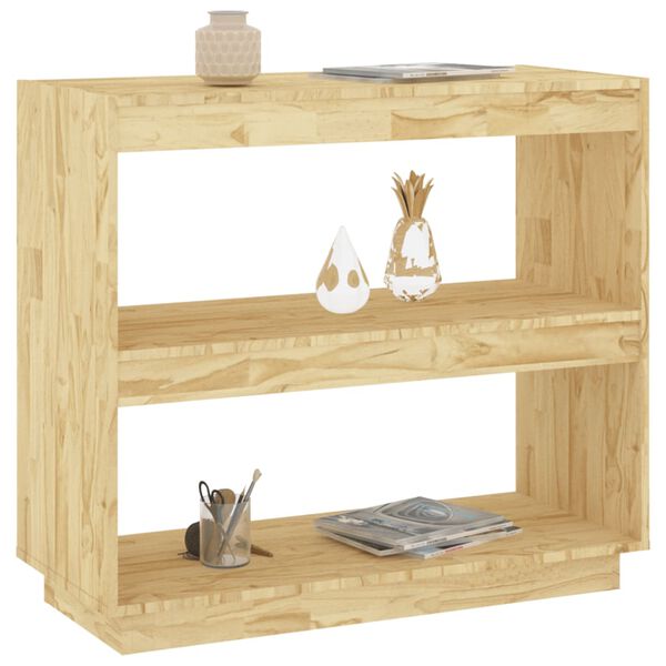 vidaXL Book Cabinet Natural wood Solid pinewood Medium Book Cabinet