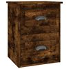vidaXL Wall-mounted Bedside Cabinet Set of 2 Smoked Oak Engineered wood