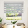 vidaXL Zebra Blind Light grey 100% Polyester, Aluminum top rail