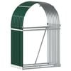 vidaXL Log Holder Green 31.5"x17.7"x47.2" Galvanized Steel