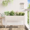 vidaXL Garden Planter White Solid Pine Wood 41.3 in wide