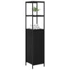 vidaXL Bathroom Cabinet Black oak Engineered wood Medium Adjustable Feet