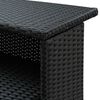 vidaXL Bar Table Black PE rattan Standard Tough Bar Table