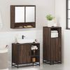 vidaXL Bathroom Furniture Set Brown Oak Engineered wood, Metal, Glass