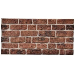 vidaXL 3D Wall Panels with Dark Brown Brick Design 10 pcs EPS