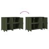vidaXL Sideboard Olive Green 39.6"x15.4"x28.3" Steel