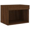 vidaXL 7 Piece TV Wall Stand Set with LED Lights Brown Oak
