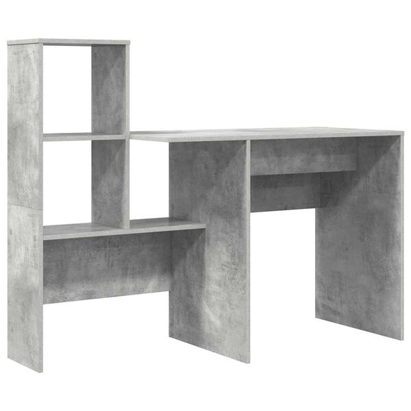 vidaXL Desk Concrete Grey 51.77 x 19.69 x 41.93 in Engineered Wood