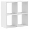 vidaXL Bookcase White Engineered wood Medium Bookshelf Rectangular
