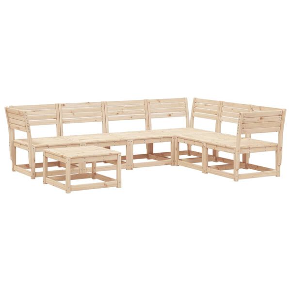 vidaXL Garden Lounge Set Natural Wood Solid pinewood Large Modular