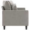 vidaXL 2-Seater Sofa Light Gray 55.1" Velvet