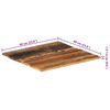 vidaXL Table Top Multicolor Solid reclaimed wood 23.6x23.6 in