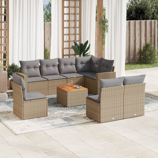 vidaXL Garden Sofa Set Mix Beige