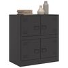 vidaXL Sideboard Black Cold-rolled Steel Medium Sideboard Rectangular
