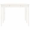 vidaXL Garden Table White Solid pine wood Large Durable