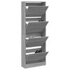 vidaXL Shoe Cabinet Grey Sonoma Engineered Wood Slim Shoe Cabinet