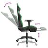 vidaXL Gaming Chair Black and green Faux leather, metal, plywood, plastic