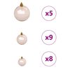 vidaXL Artificial Pre-lit Christmas Tree with 150 LEDs Pink 47.2" PVC