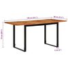 vidaXL Dining Table 63"x31.5"x29.5" Solid Wood Acacia