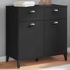 vidaXL Storage Cabinet Black Engineered wood Large Storage Cabinet