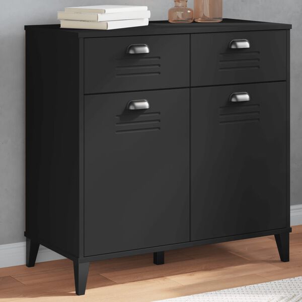 vidaXL Storage Cabinet Black Engineered wood Large Storage Cabinet