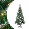 vidaXL Artificial Pre-lit Christmas Tree Green 47.2" PVC and Metal