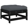 vidaXL Garden Lounge Set Black Solid pine wood Large Modular