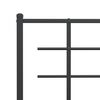 vidaXL Bed Frame Black Powder-Coated Steel Single Bed Frame